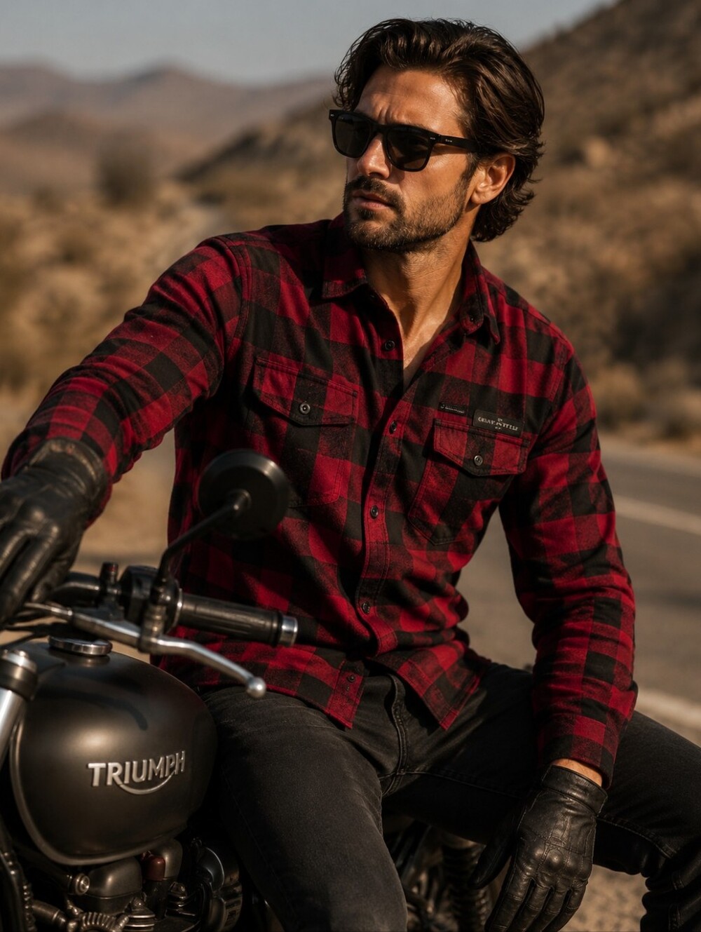 Grunt Style Red & Black Buffalo Plaid Button-Down Shirt